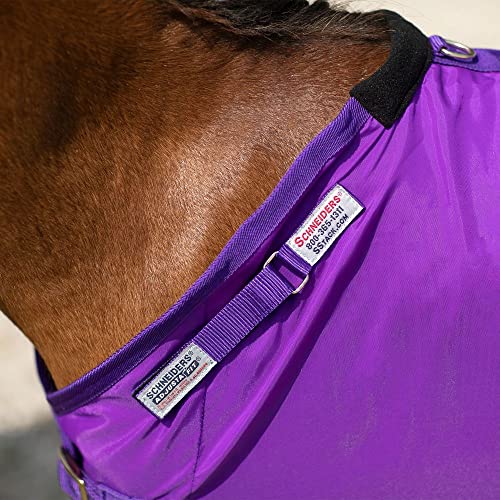 Dura Nylon Horse Stable Sheets (Horse Size 46 / V-Free | Open Front | Legstrap / Purple)