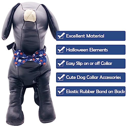10 Pack Dog Bowties Halloween for Small Dogs Sliding Collar (S/M)