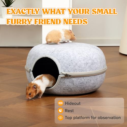 Guinea Pig Hideout 2 Pack (Light Grey & Light Grey)