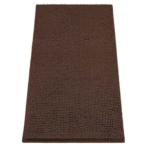 Absorbent Dog Door Mat for Muddy Paws (48"L x 36"W x 1" Th / Brown)