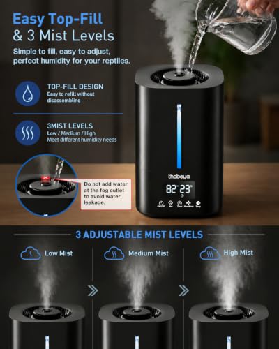 1.32 Gal 5L Reptile Fogger Humidifier with Dual Hose