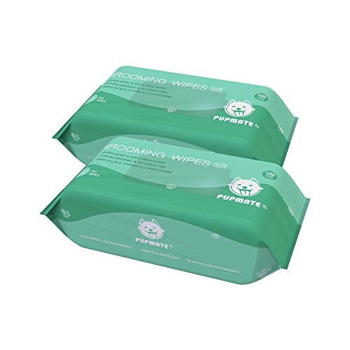 Natural Pet Grooming Wipes (2 Packs-200 counts)