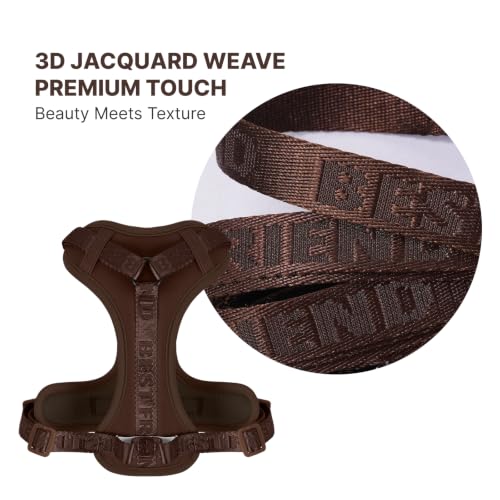 Cat Harness Leash Set with AirTag Holder (Brown for Airtag / XL)