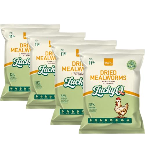 44lb Dried Mealworms for Chickens Duck High Protein Birds Treat (44 Pound (Pack of 1))