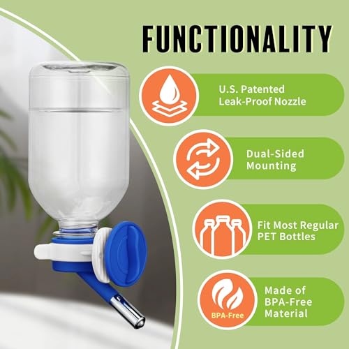 No Drip Small Animal Water Bottle (C125 Blue / Hamsters-Hedgehogs-Sugar Gliders)