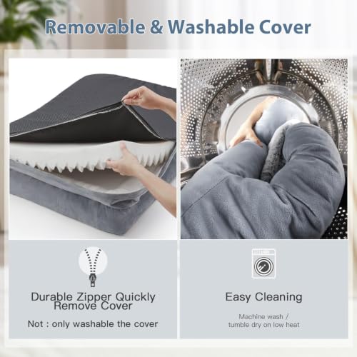 Giant Dog Bed Orthopedic for Senior Dog Bed Comfy Sleeping (Grey / XXXX-L (61x43x7.5in))