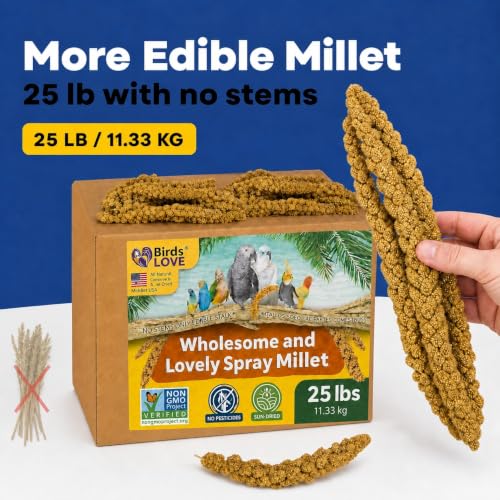 25 LB Wholesome Spray Millet for Birds (25 Pound (Pack of 1))