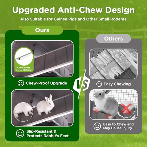 Large Rabbit Hutch Indoor with Chew