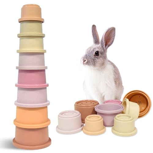 8 Pcs Stacking Cups for Small Animal Toys (purple)