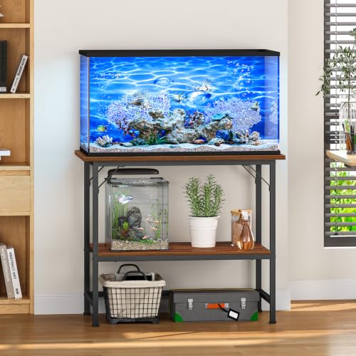 40 Gallon Fish Tank Stand (Rustic Brown / 40 Gal-2 Tier)