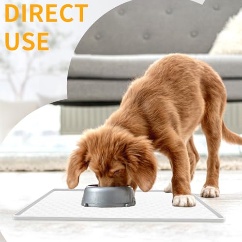 Pet Placemat for Dog and Cat (31.5"L x 23.6"W / White)