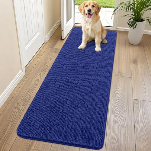 Dog Door Mat for Muddy Paws 70x24 (Navy Blue / 70"X24")