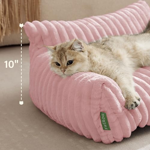 Cute Couch Bed for Pets (24.0"L x 18.0"W x 10.0"Th / Pink)