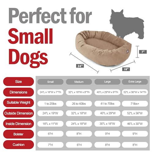 Suede Shredded Memory Foam Mix Calming Dog Bed Washable (Stone)
