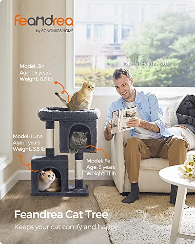 Cat Tree 29.1 (M (19.3"L x 12.6"W x 29.1"H) / Smoky Gray)