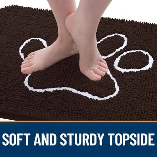 Dog Door Mat for Muddy Paws 40x24 (Brown / 40" X 24")