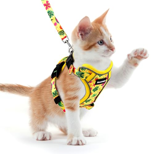 Cat Harness and Leash Set (H604 Pro Bright Yellow / X-Small (4-6lb))