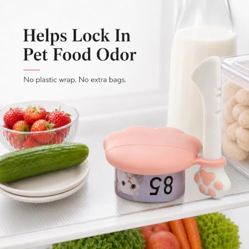 Cat Food Can Lid and Spoon (Pink&White)