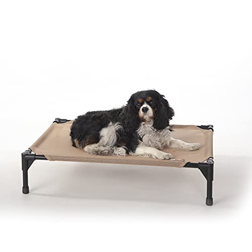 K&H Outdoor Elevated Dog Bed (Tan Mesh / Medium 32"L x 25"W)