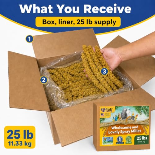 25 LB Wholesome Spray Millet for Birds (25 Pound (Pack of 1))