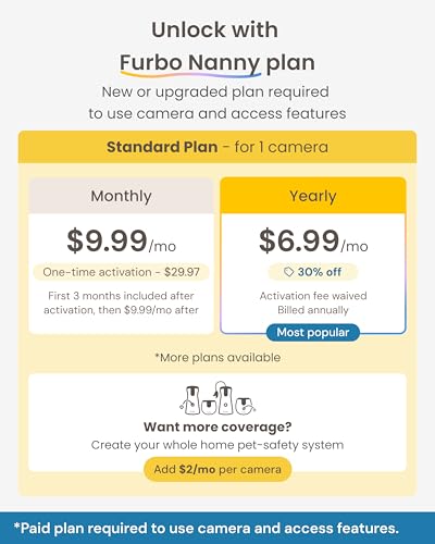 Mini 360° Pet Camera [Paid Plan Required to Activate] (Mini 360° Camera / Subscription Required to Activate)