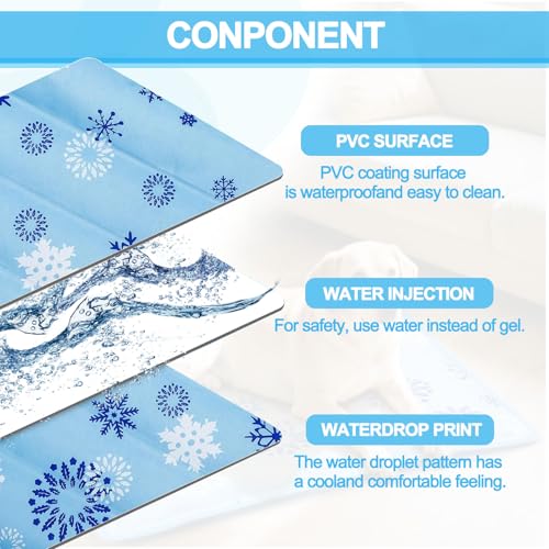 Cooling Dog Bed (Blue snowflakes / 20''*16'' Small)