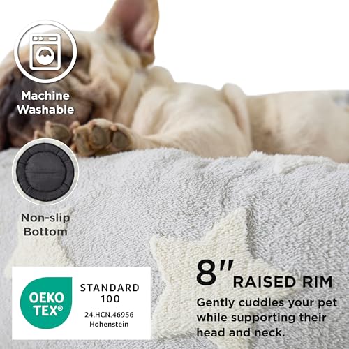Shown on TV Jacquard Donut Dog Beds Large Sized Dog (36.0"L x 36.0"W x 8.0"Th / Galaxy Grey)
