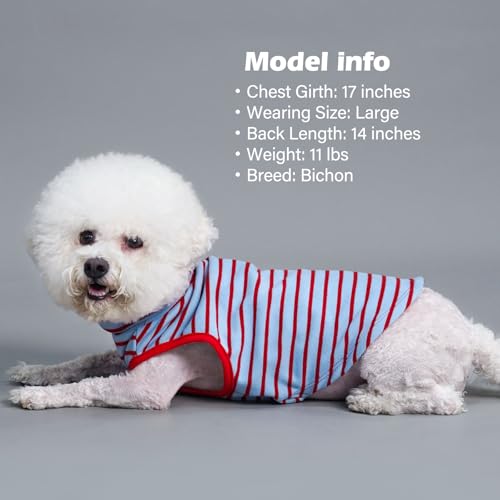 2Pack Dog Sweater for Large Dogs Soft Pet Coats Fleece Sweatshirt (XX-Large (32-55lbs) / 7# Stripe+red)