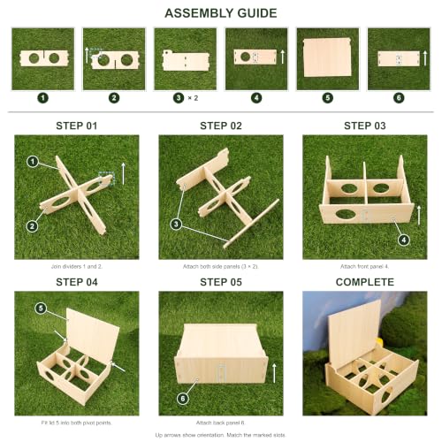 Wooden 4 Chamber Hamster Maze Hideout with Lift