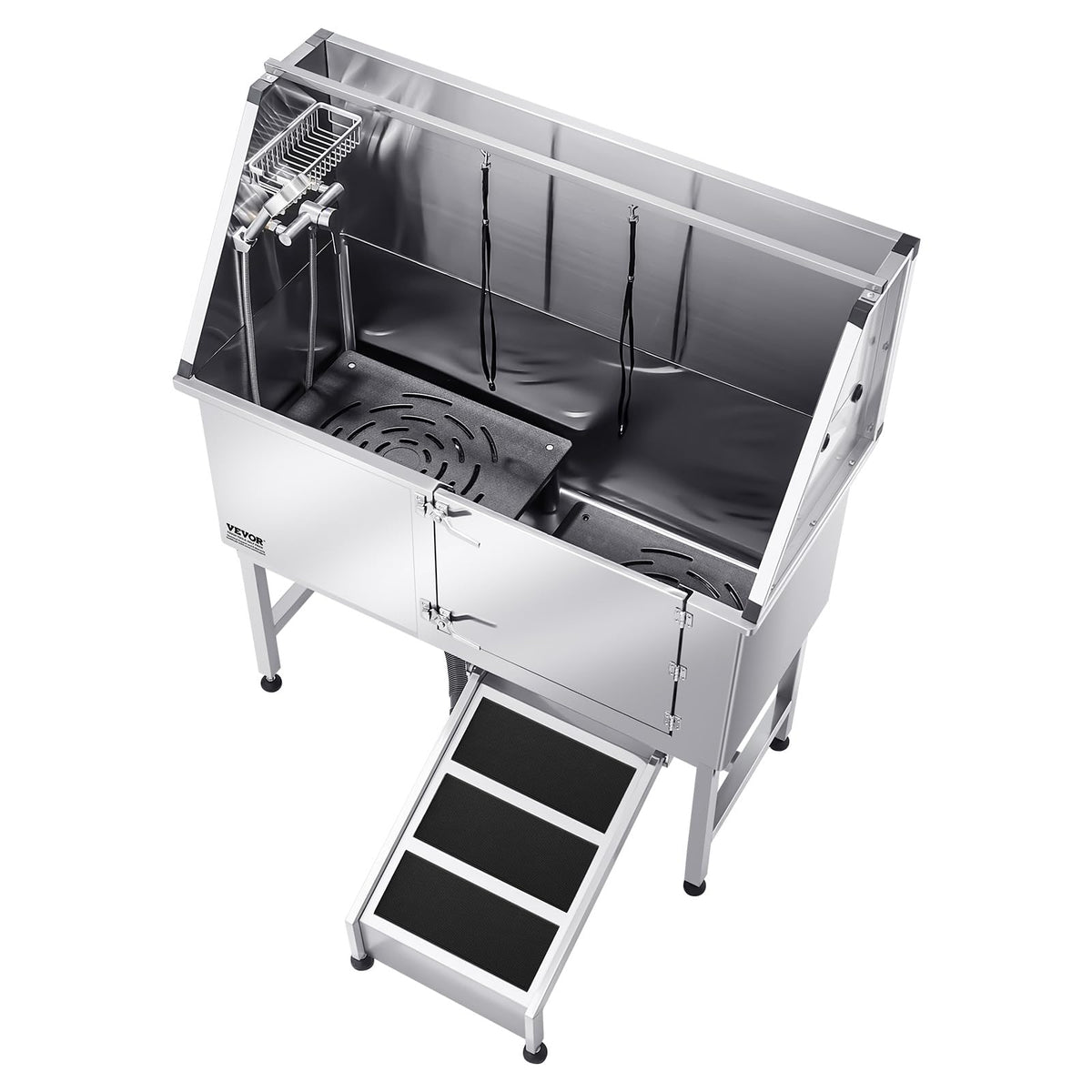 Stainless Steel Dog Washing Station (Right RAMP / 50 inch)