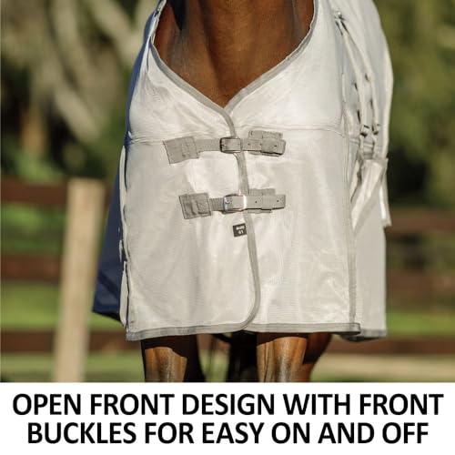 Soft Interlock Mesh II Horse Fly Sheets (Horse Size 61 / Pony Euro Surcingle Pony / Silver)
