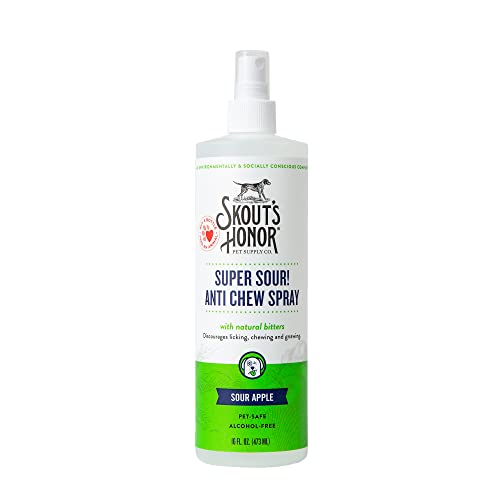 Super Sour! Anti Chew Spray for Dogs and Puppies (Super Sour- 16oz)
