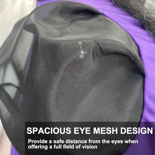 Elastic Fly Mask for Horse with Ear (Violet / Full (Large))