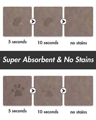 Absorbent Dog Food Mat (Brown / 16"x24")