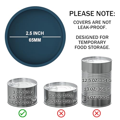Cat Food Can Lids for 3oz Small Pet Cans (Dark Blue)
