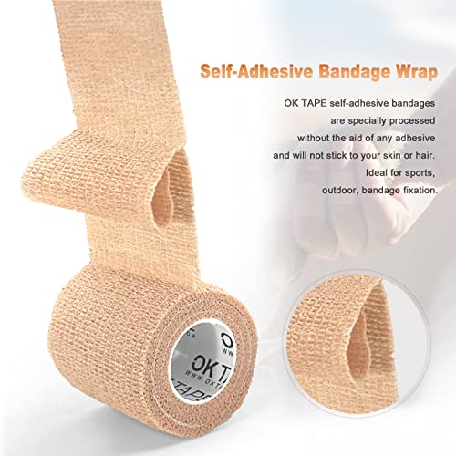 Self Adherent Cohesive Bandages Wrap 12Packs 2" x 5 Yards (Light Purple / 2 In x 5 Yards)