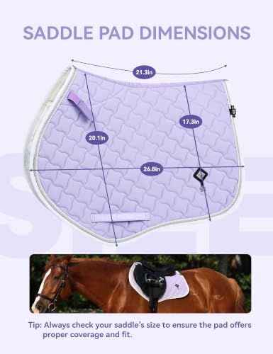 Close Contact Saddle Pad for Horses (Lilac)