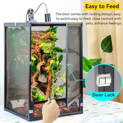 Foldable Reptile Terrarium Kit 33 Gallon 26"x17"x17" (Black)