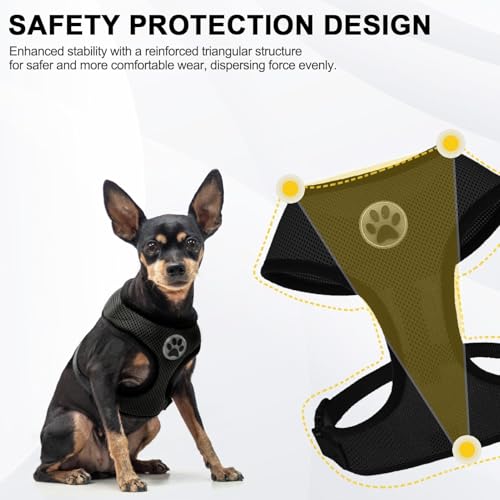 Small Dog Harness (S (NECK: 12", CHEST: 14"-18") / Black)