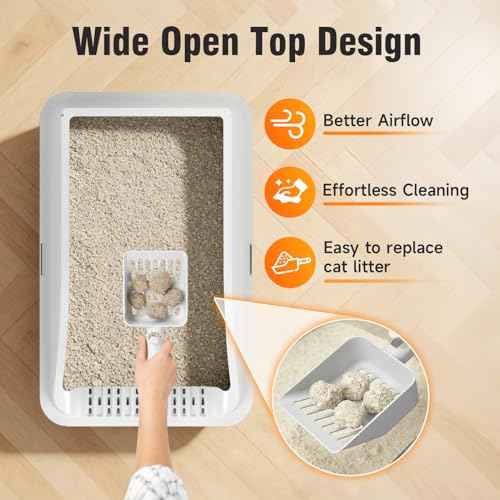 2PACK Stainless Steel Cat Litter Boxes XL Large Metal Pan Include Scoop (Grey 2pack)