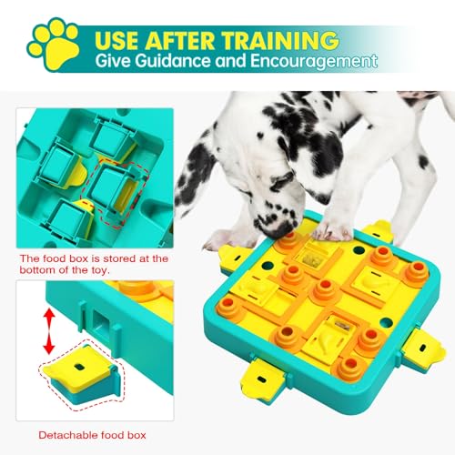 Dog Puzzle Toy Mental Stimulation (Level 3 in 1-Advanced-Blue Board)
