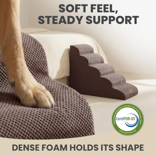 Dog Stairs for High Beds (Chocolate / Stairs 24.5"H)