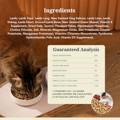 High Protein Freeze Dried Dry Cat Food with 98% Meat (11 Ounce (Pack of 1))