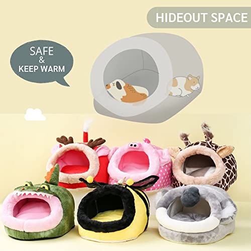 Bunny Bed Guinea Pig Hideout Huts Accessories Habitat Tunnel for House (XL / 1-Giraffe)