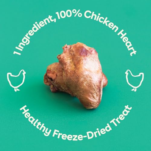 Freeze Dried Chicken Heart Treats for Dogs & Puppies (2.75 Ounce (Pack of 1))
