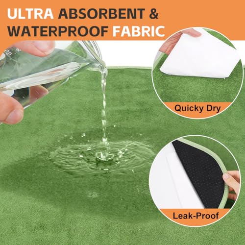 Washable Pee Pads for Dogs (36"x48" -2 Pack / Green)