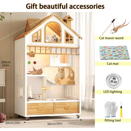 Enclosed Cat Condo (WHITE)