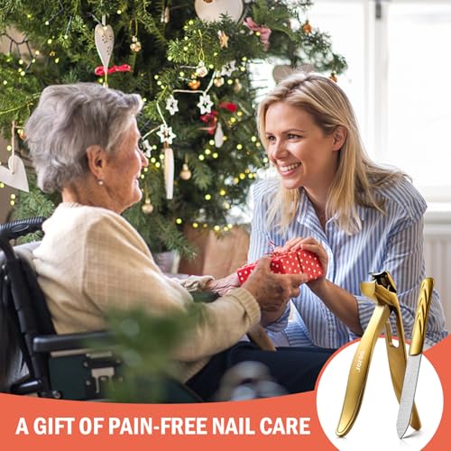 Toenail Clippers for Seniors (Golden / Large)