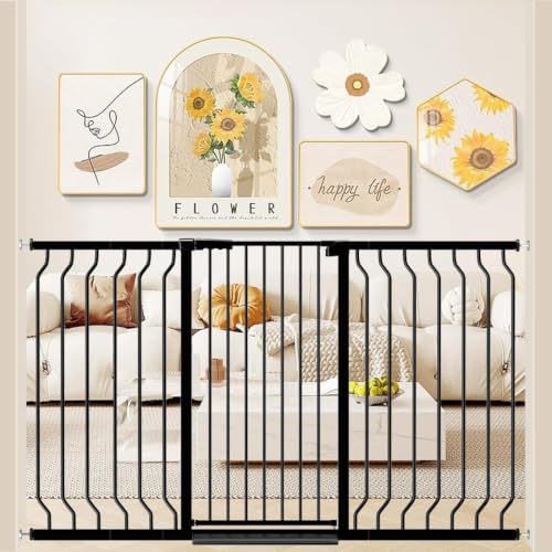 40.55" Extra Tall Baby Dog Pet Gate 29.92 (Black / 29.92-63.38"/76-161cm)