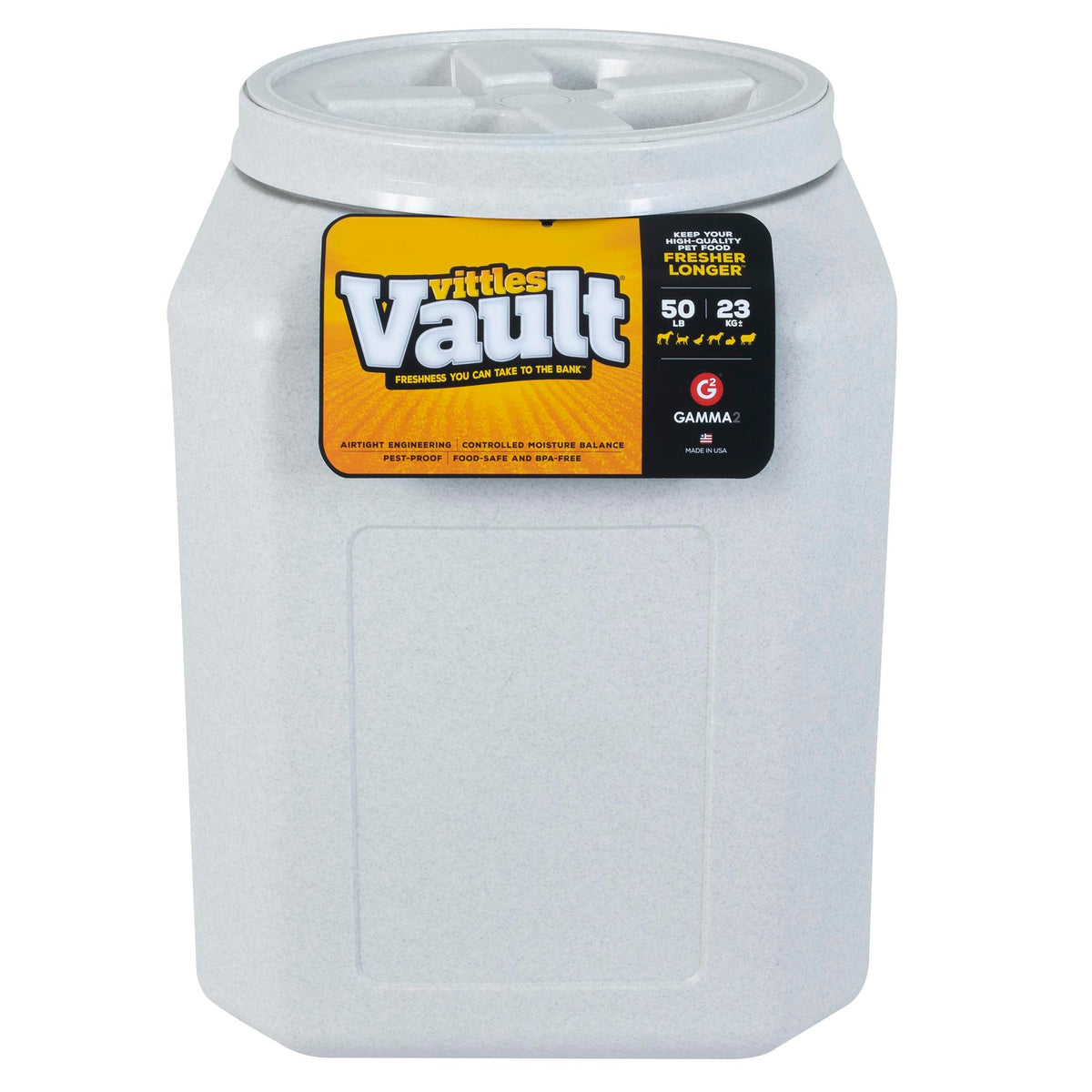 Vittles Vault Airtight Pet Food Storage Container + Scoop (50 Pounds)